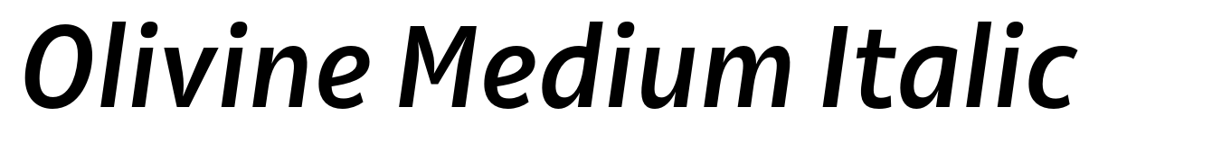 Olivine Medium Italic